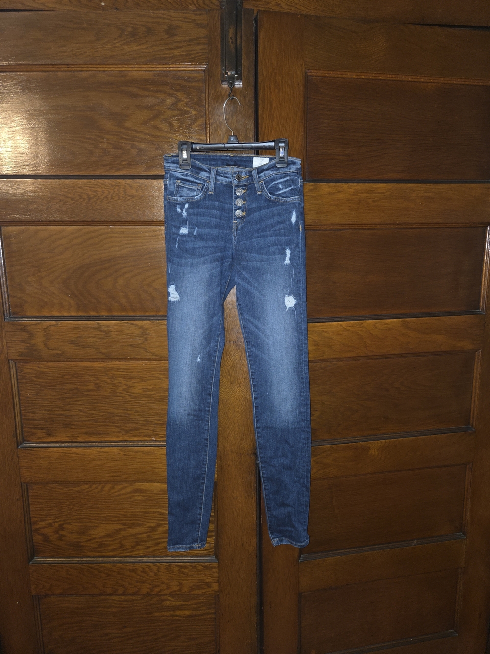 Bridge By Gly Mid-Rise Distressed Girls Skinny Jeans - Blue